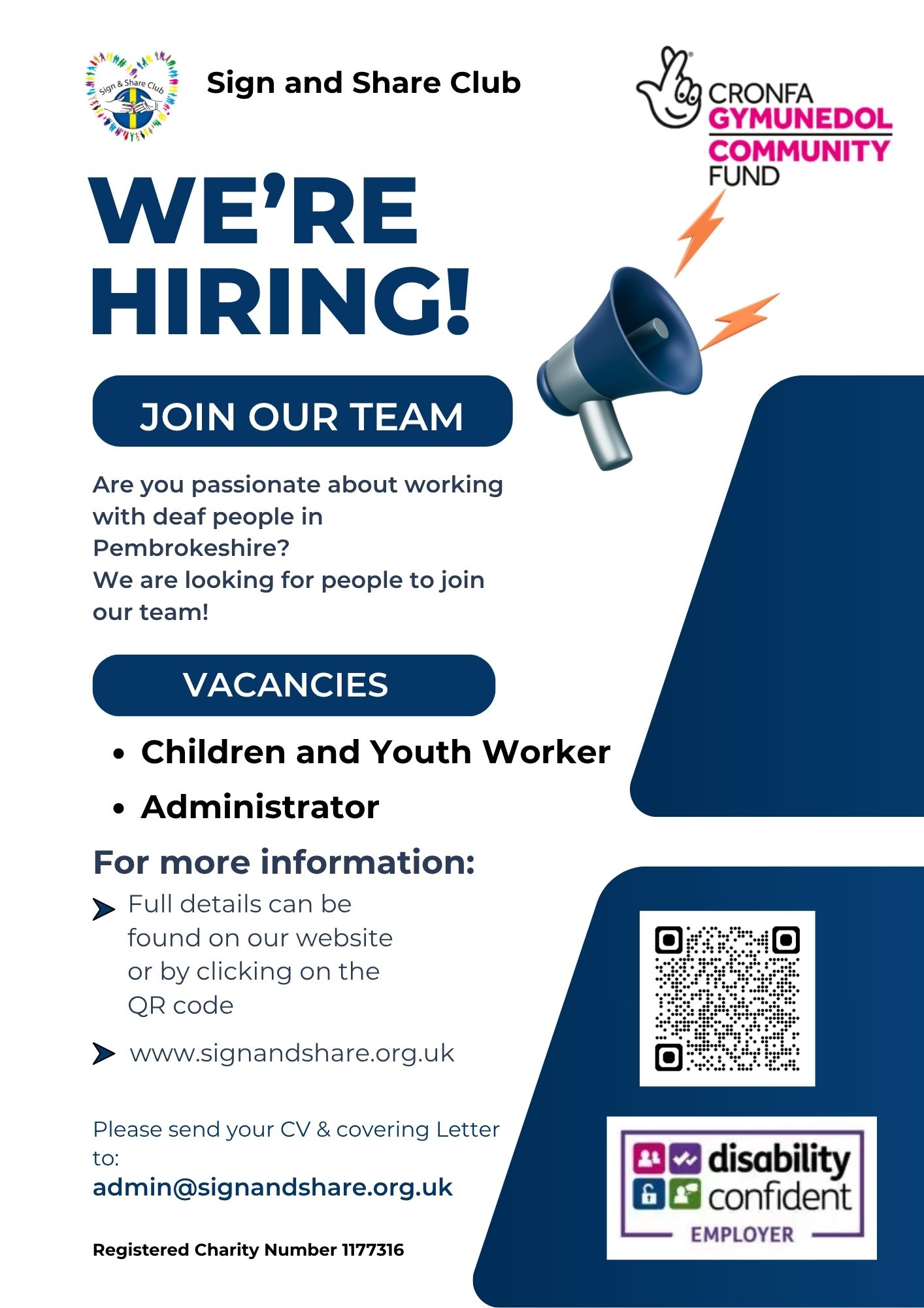 Job Vacancy - Administrator and Youth Worker